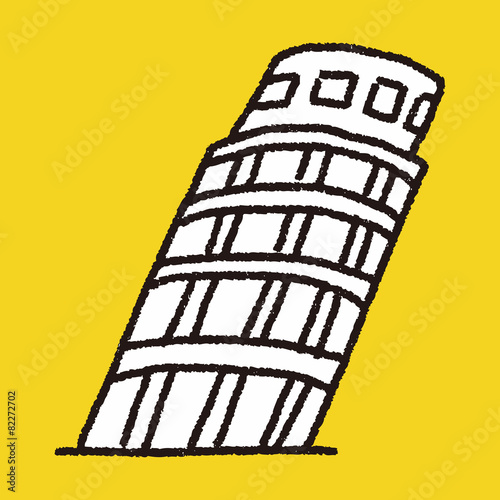 doodle Leaning Tower of Pisa