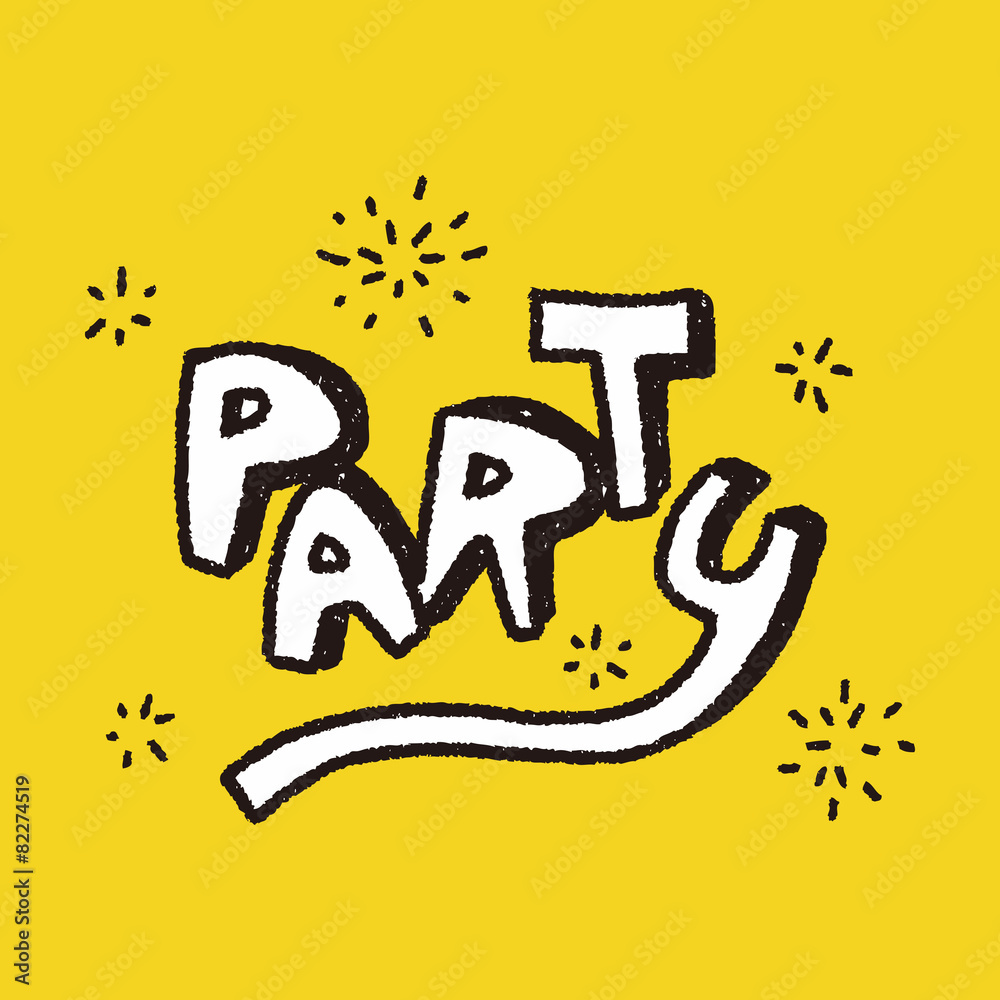 Fototapeta premium doodle party