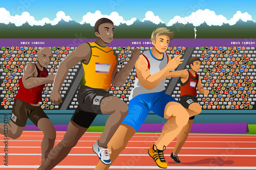 People running in competition