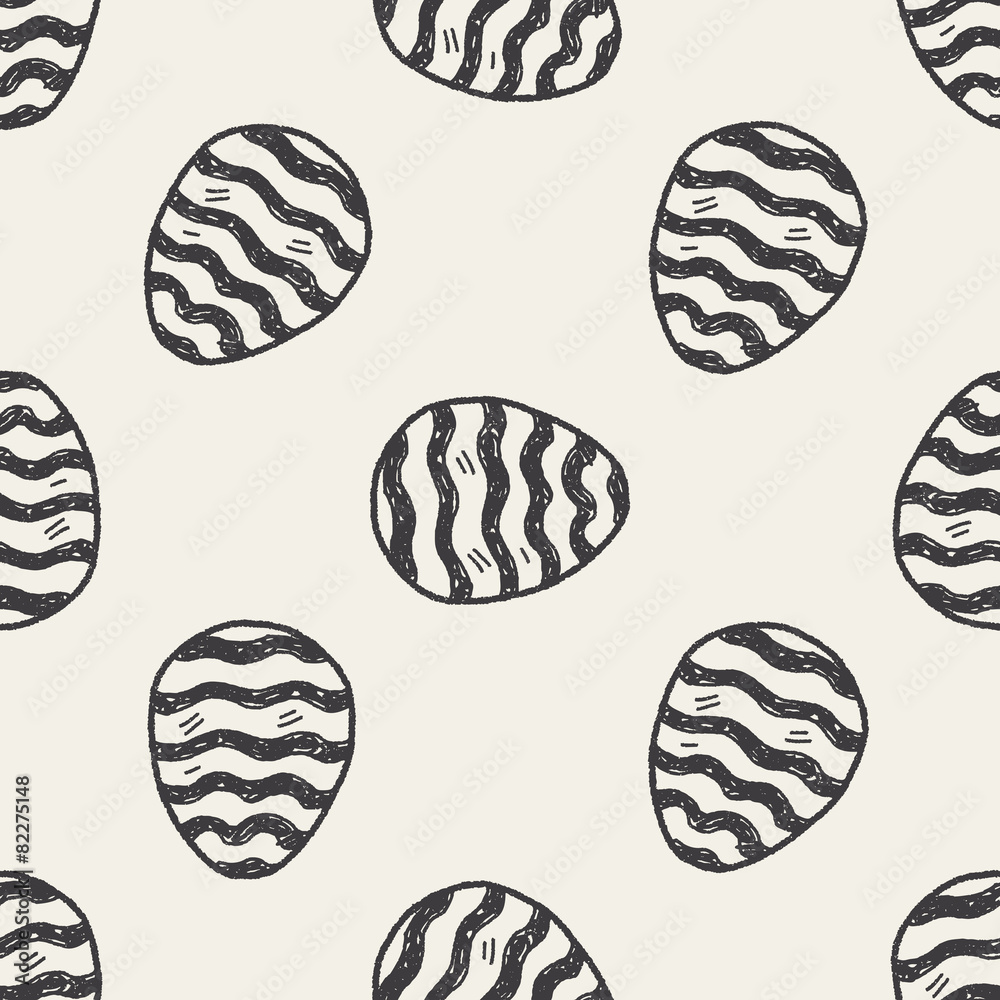 Easter egg doodle seamless pattern background Easter egg doodle seamless pattern background