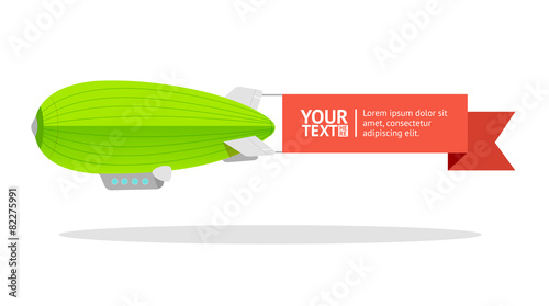 Vector. Airship card for your text