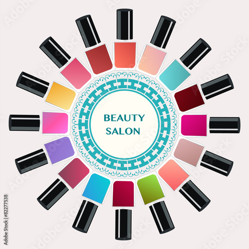 colorful nail polish bottles