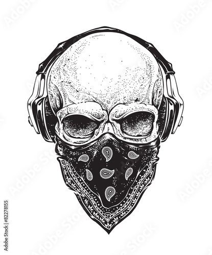 Skull with Headphones