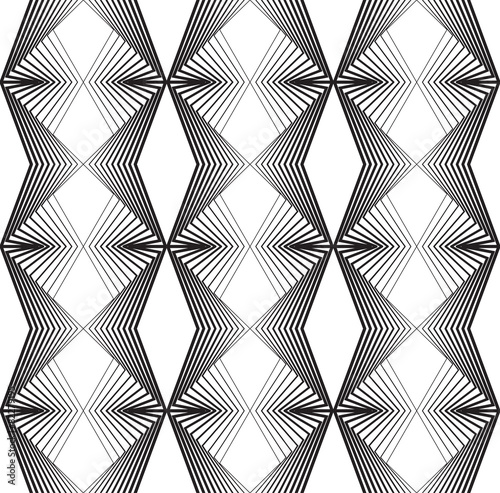 Black and white geometric seamless pattern in modern stylish.