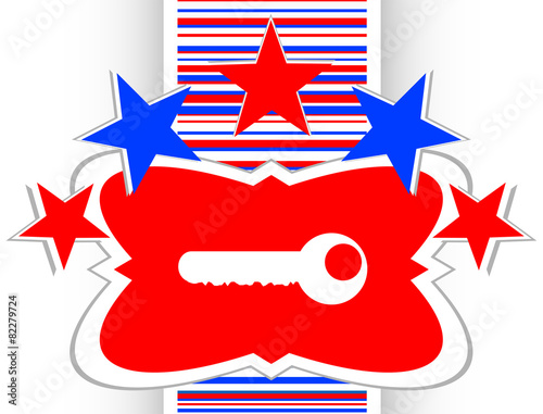 key icon on glossy icon button vector