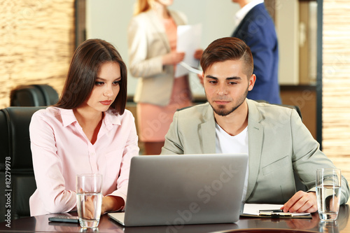 Business people working in conference room