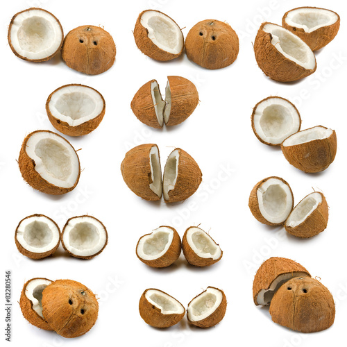 isolated images of coconuts