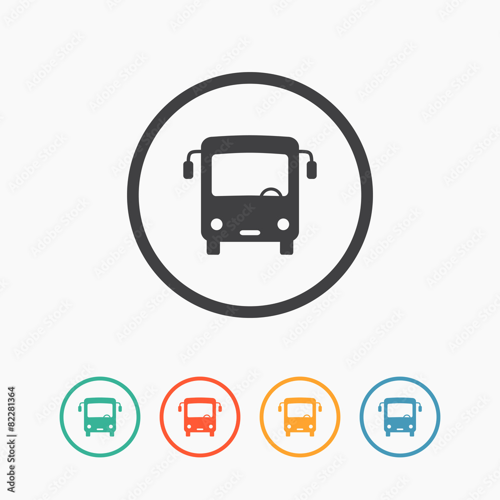 Minimalistic simple bus icon. Vector Minimalistic simple bus icon. Vector