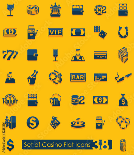 Set of casino icons