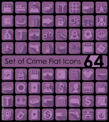 Set of crime icons