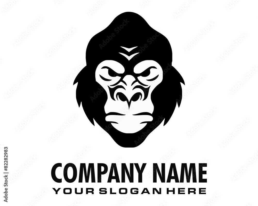 monkey gorilla ape logo image vector