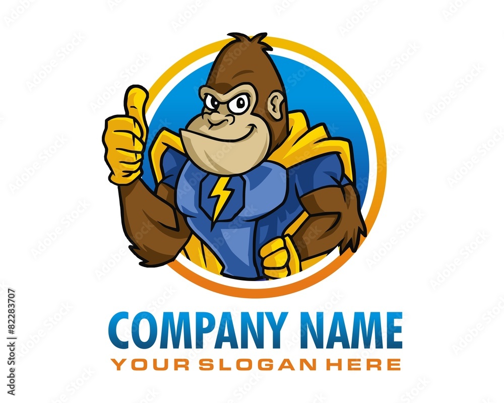 monkey gorilla ape mascot character image vector monkey gorilla ape mascot character image vector