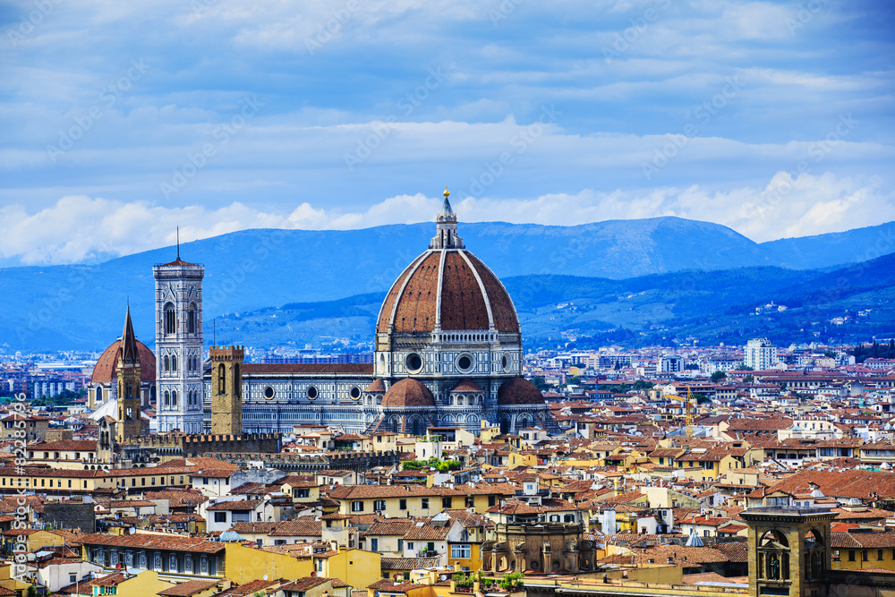 Florence, Italy - view of the city and Cathedral Santa Maria del