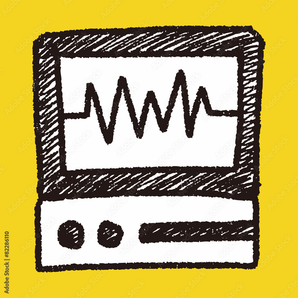 Fototapeta premium doodle ECG