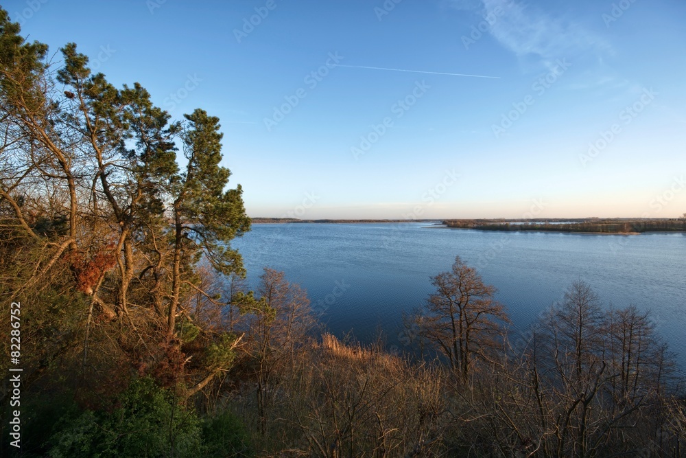 Sunset lake view