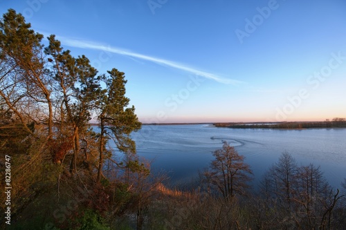 Sunset lake view