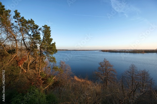 Sunset lake view