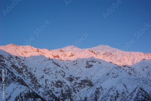 Nanga Purbat Peak with sunlight