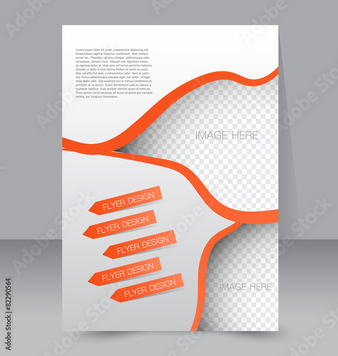 Flyer template. Business brochure. A4 poster for business