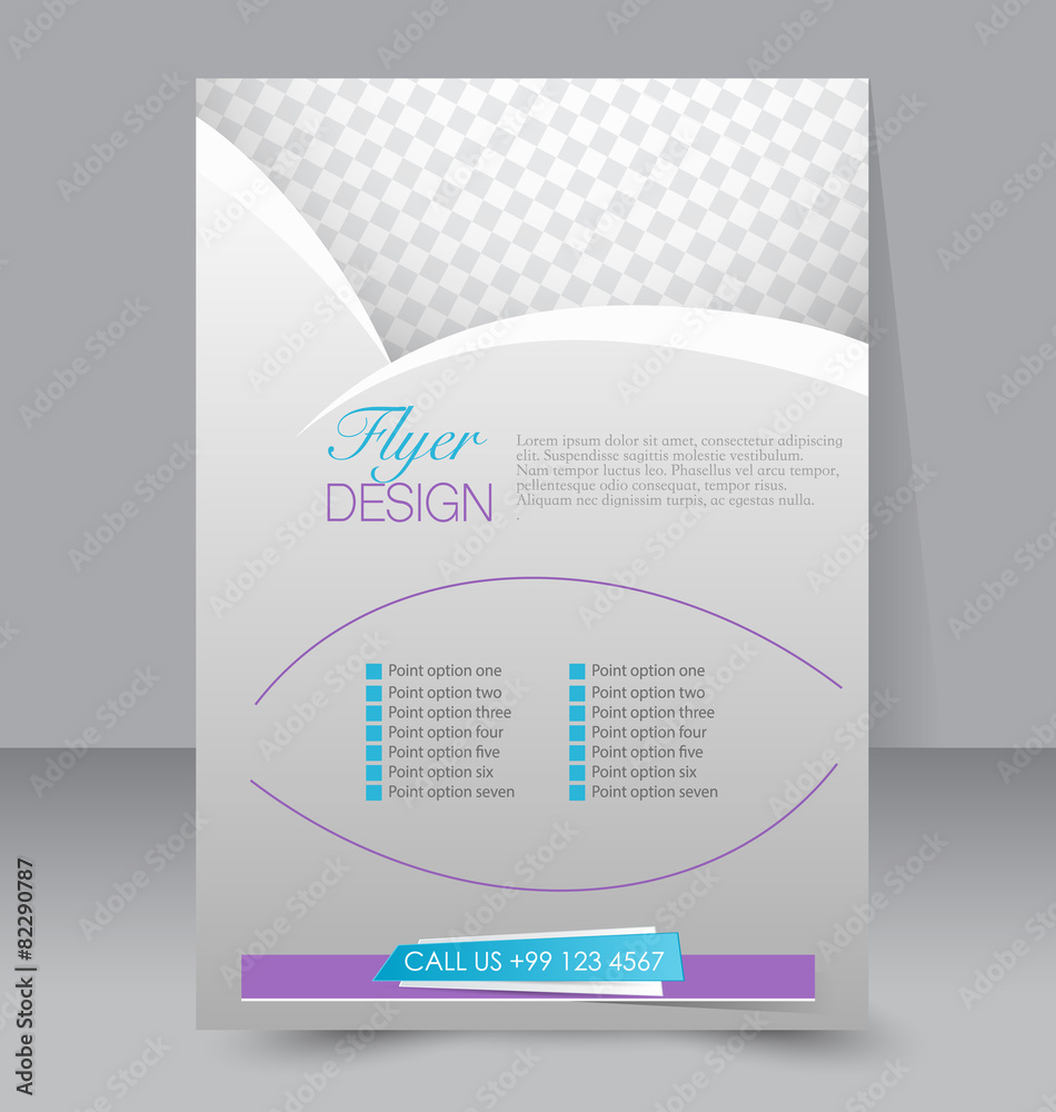 Flyer template. Business brochure. A4 poster for business