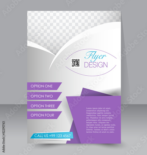 Flyer template. Business brochure. A4 poster for business