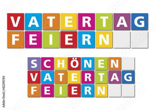 Vatertag in bunten Buchstaben