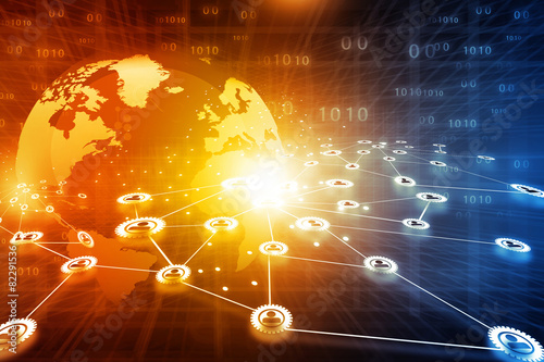 Best design of  global business network concept