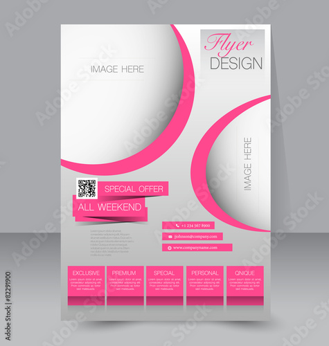 Flyer template. Business brochure. A4 poster for business