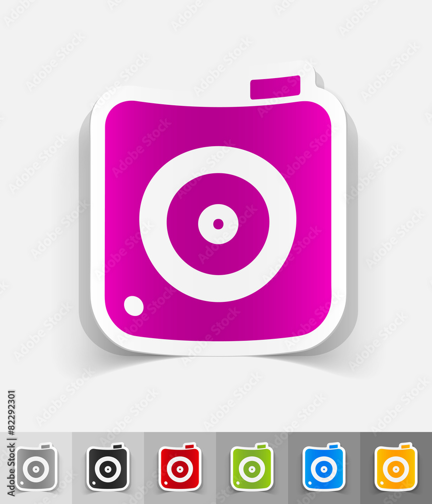 realistic design element. photo camera realistic design element. photo camera