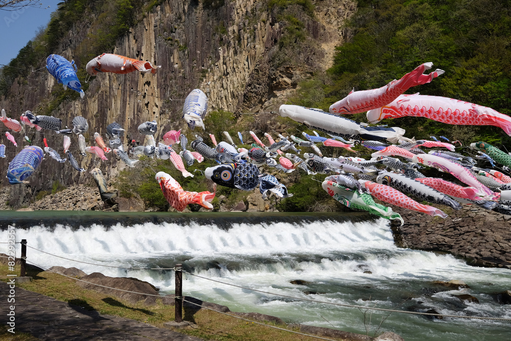 Naklejka premium 鯉のぼり