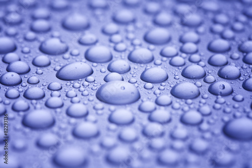 closeup on water drops