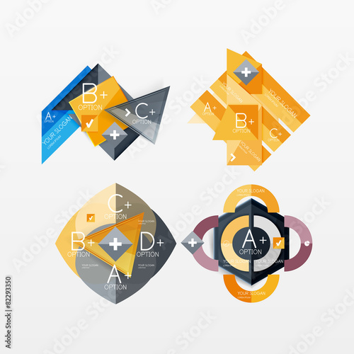 Paper graphics infographic web layouts
