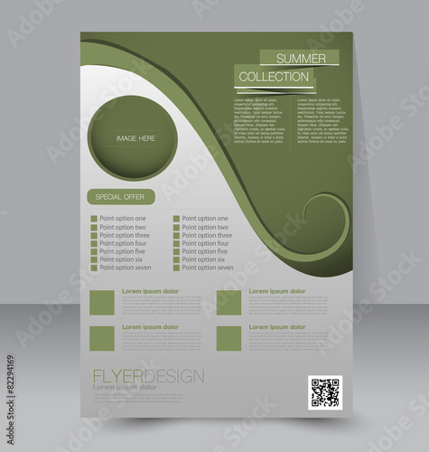Flyer template. Business brochure. A4 poster for business.