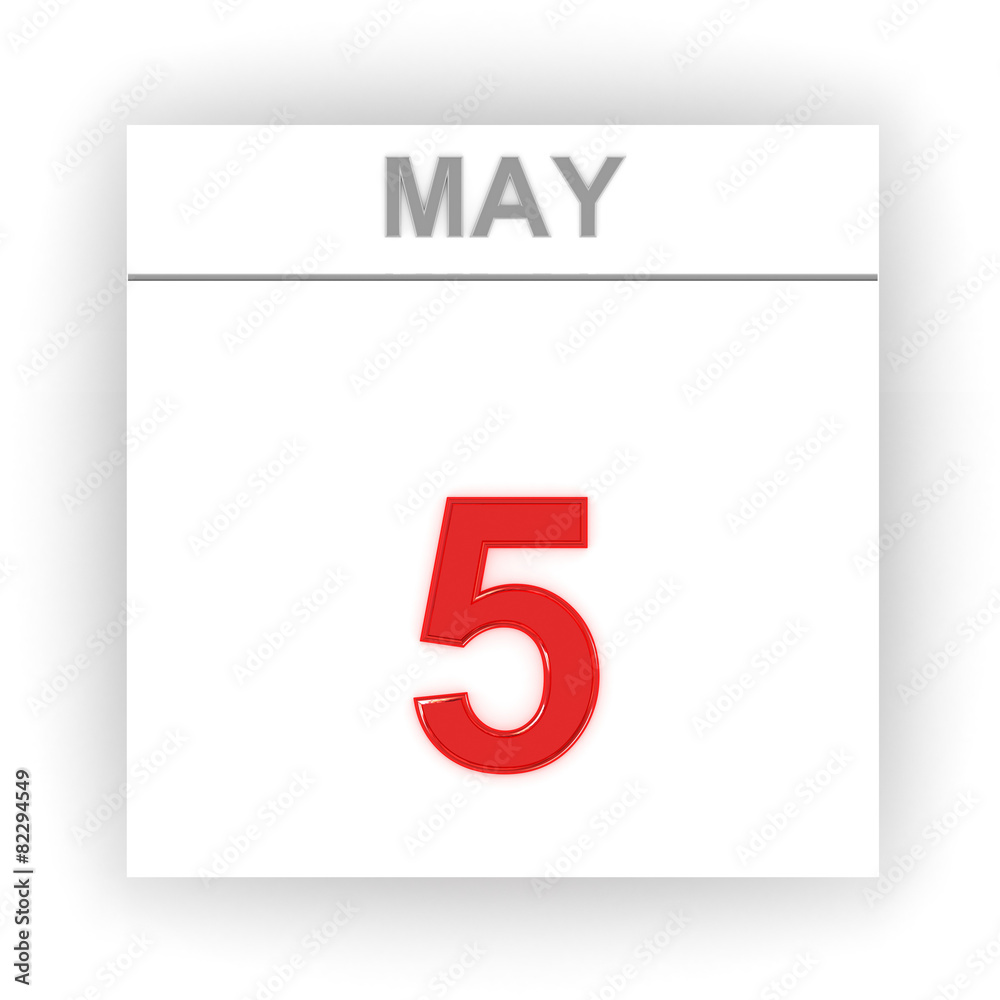 May 5. Day on the calendar. May 5. Day on the calendar.