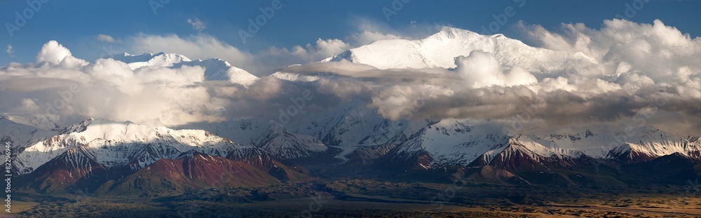 Lenin Peak from Alay range - Kyrgyz Pamir Mountains