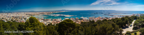 aerial panoramic view of Palma de Mallorca