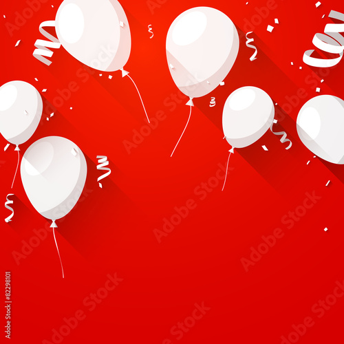 Celebrate background with flat balloons.