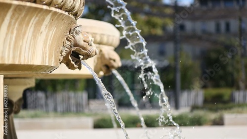 Fontaine tête de lion