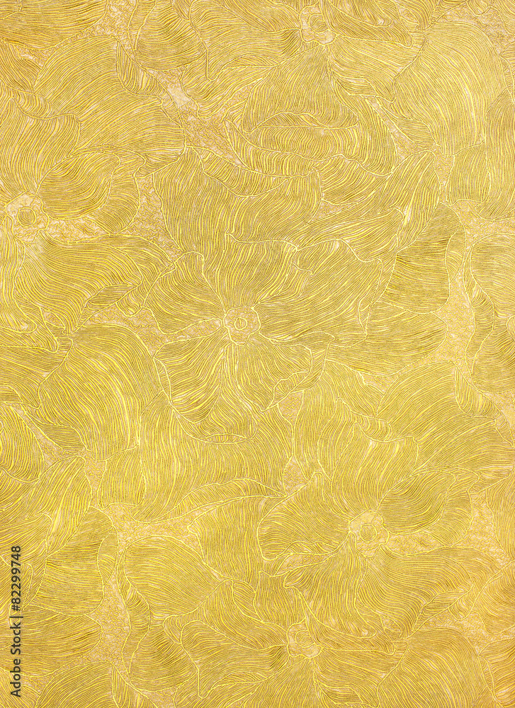 Fototapeta premium golden luxury background with flowers