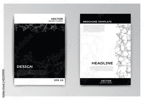 Template of brochure with abstract elements