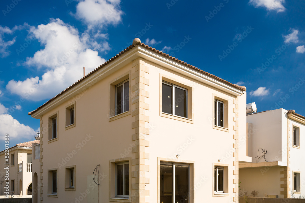 Two Floor Buildings at sunny day