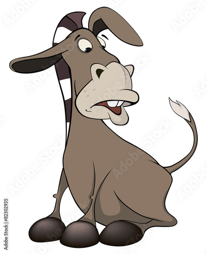 A little burro. Cartoon