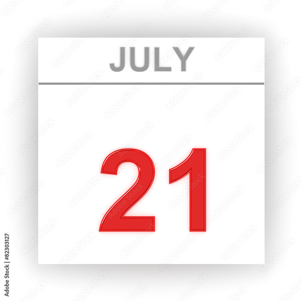 July 21. Day on the calendar. July 21. Day on the calendar.