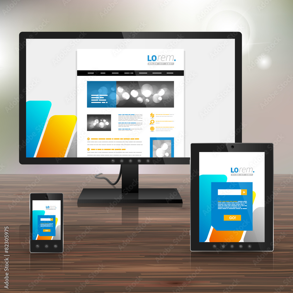 Corporate template design with applications Corporate template design with applications