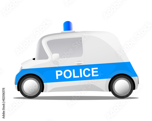 cartoon police car