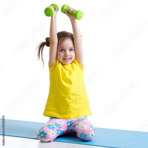 Active child exercising iso...
