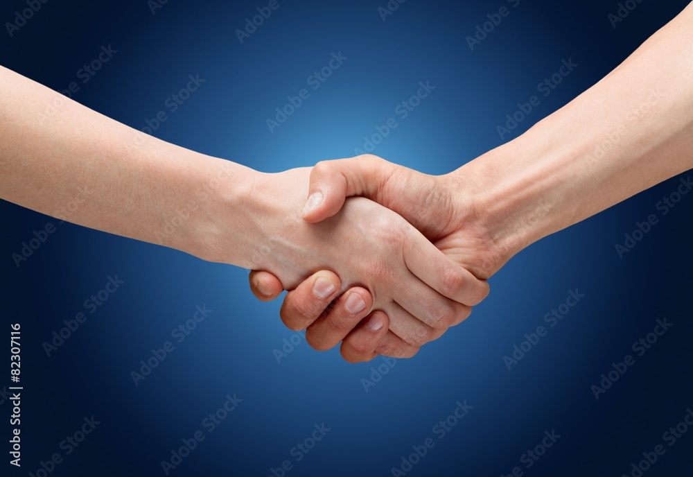 Handshake. Holding hands