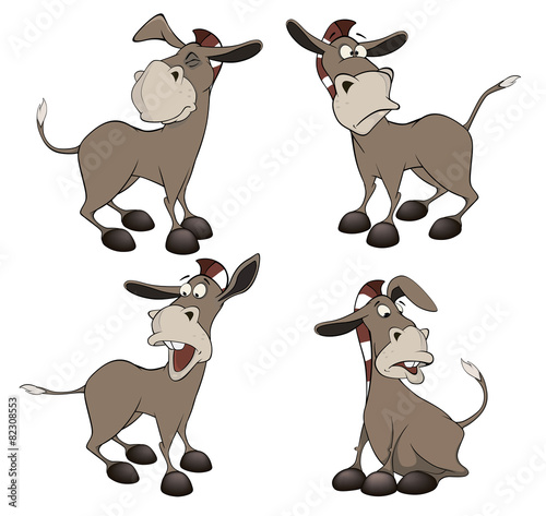 set of burros cartoon