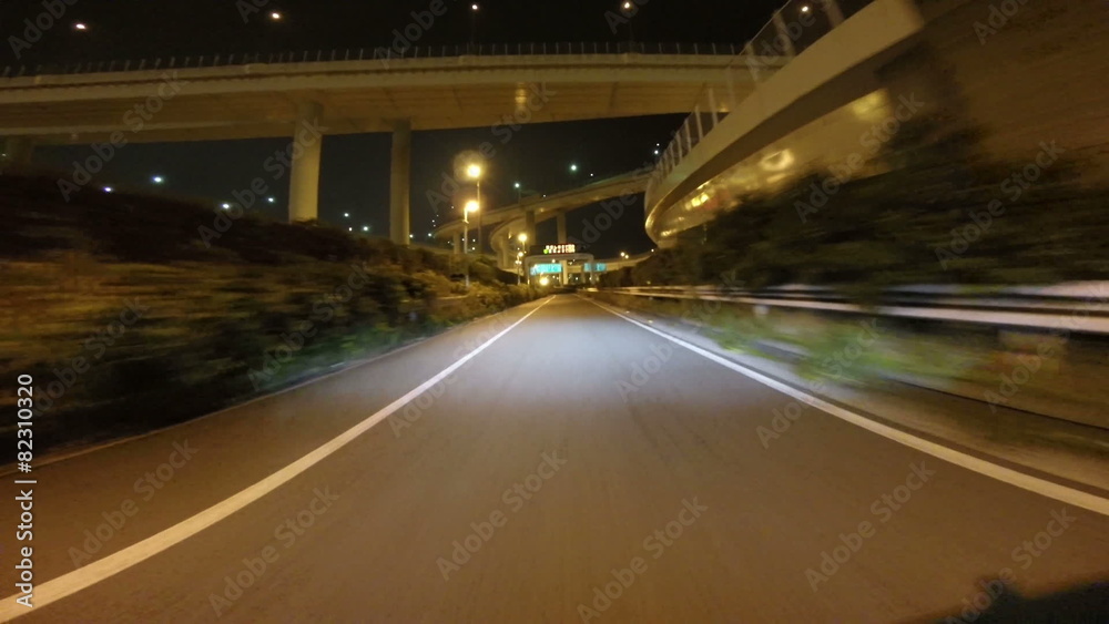 Twilight POV drive over Daikoku Junction. Twilight POV drive over Daikoku Junction.