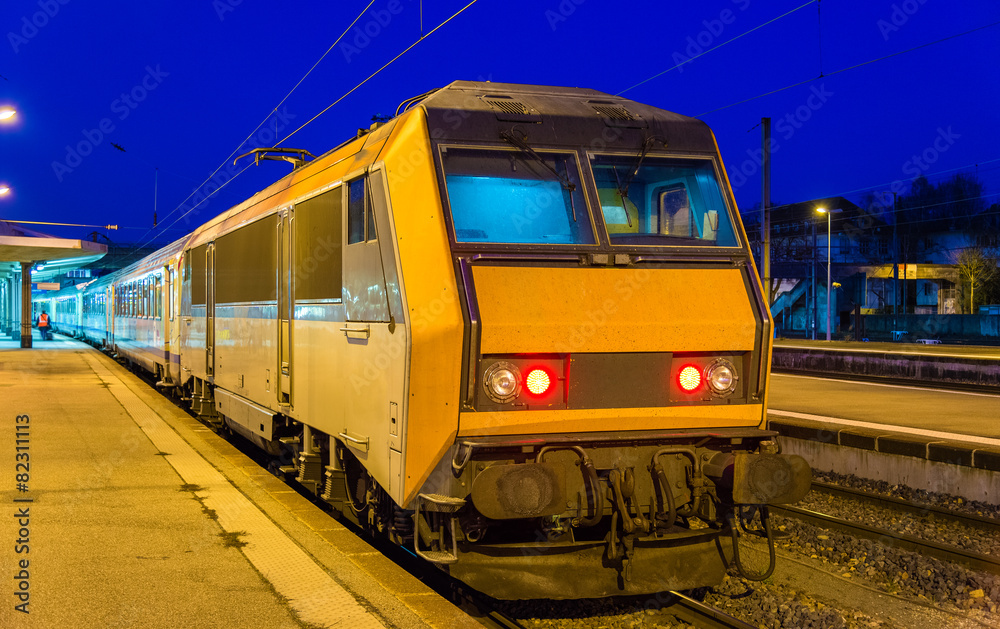 Naklejka premium Regional express train at Mulhouse station - France